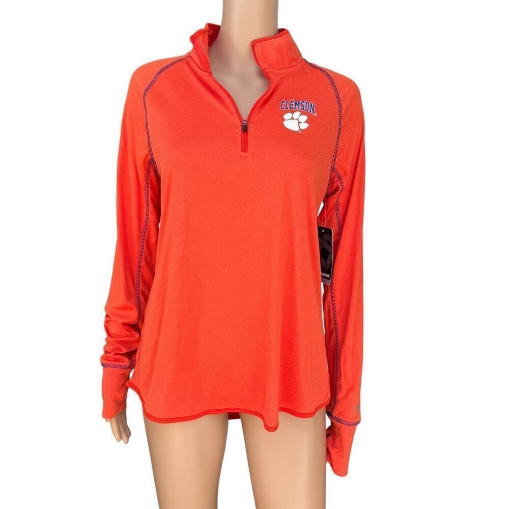 COLOSSEUM CLEMSON TIGERS women’s LIGHTWEIGHT 1/4 ZIP TOP sz XL NWT